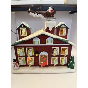 Avon Countdown to CHRISTMAS Advent Calendar House Lighted Musical W Box READ